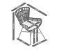 Záhradná stolička s polyratanovým pletivom