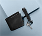 Darčeková súprava: kožená peňaženka a prívesok na kľúče