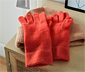 Pletené rukavice, červené