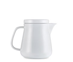 Porcelánová kanvica s filtrom, biela