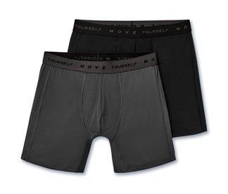 Športové boxerky, 2 ks, sivé/čierne