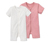 Krátke pyžamá, 2 ks, ružovo-biele
