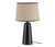 Stolová lampa s textilným tienidlom, čierna