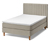 Posteľ boxspring, cca 140 x 200 cm, béžová