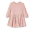 Dojčenské tkané šaty, ružové
