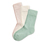 Ponožky, 3 páry, šalviovozelené, béžové, biele