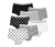 Dievčenské nohavičky, 7 ks, čierno-biele