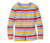 Pletený sveter, prúžky v jesenných farbách