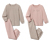 Detské pyžamá, 2 ks, dlhé, ružové