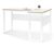 Rohový písací stôl s hranami chránenými dyhou