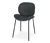 Čalúnená dizajnová stolička, tmavosivá