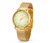 Dámske hodinky, ušľachtilá oceľ s povrchovou úpravou PVD, s remienkom v milánskom štýle, v zlatej farbe