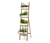 Sklopný rebrík na pestovanie rastlín s hranatými kvetináčmi, biely 