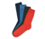 Ponožky z vlny merino, 4 páry, tmavomodré, červené a tmavozelené