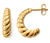 Náušnice kreoly, striebro 925/1000, pozlátené 23-karátovým zlatom