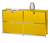 Kovová odkladacia skrinka »CN3« so 4 výklopnými priehradkami, žltá