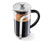 Kanvica french press s piestom a filtrom 800 ml, strieborná