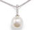 Strieborný náhrdelník s bielou perlou z lastúrového jadra a zirkónmi*