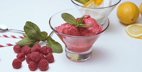 Malinový sorbet