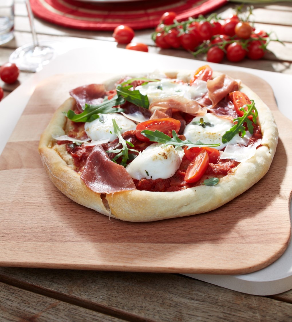 Pizza s rukolou a parmskou šunkou