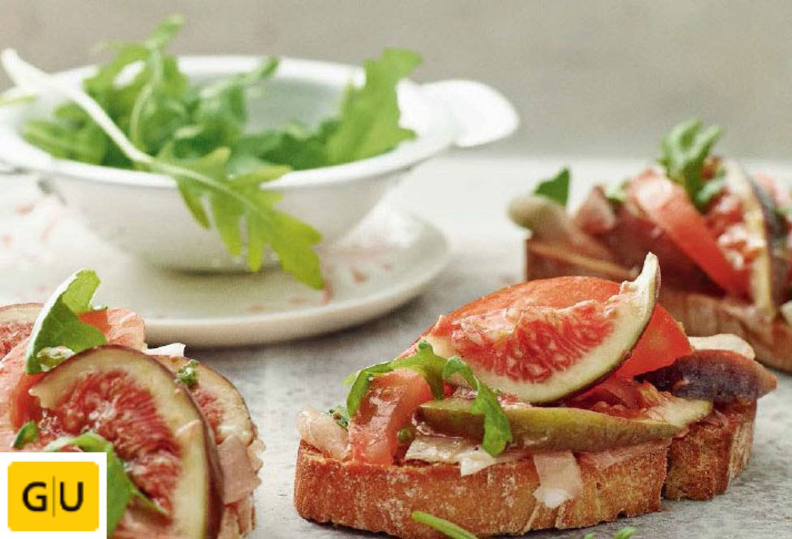 Bruschetta s paradajkami a figami