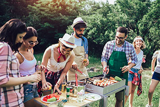 Eine Grillparty.